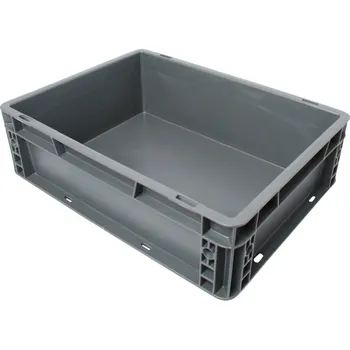 Zahradní úložný box Přepravka euro plná 400*300*120 mm šedá