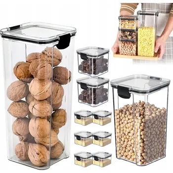 Dóza na potraviny HERMETICKÉ PRŮHLEDNÉ NÁDOBY NA POTRAVINY DO LEDNIČKY A SKŘÍNĚK