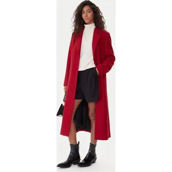 Dámský kabát HUGO Vlněný kabát Mojeni 50547691 Červená Relaxed Fit 40