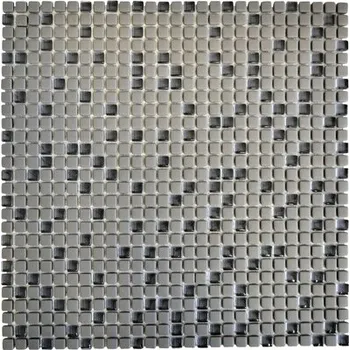 Skleněná mozaika, šedá skleněná dlaždice 6 mm