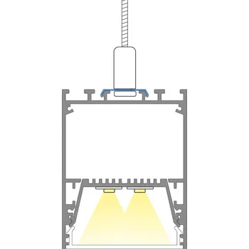 LED páska MCLED Závěsný hliníkový profil ZT, 55x70 mm, včetně matného difuzoru, 200cm