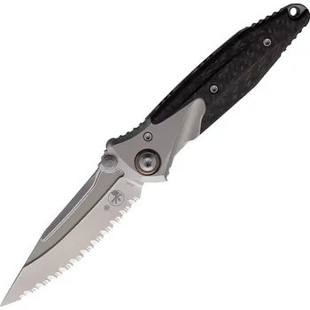 turistický batoh Microtech Socom Bravo Mini Full Serrated Carbon Scales