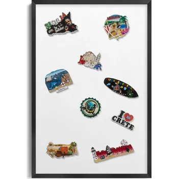 Bílá Magnetická Tabule v Černém Rámu na Památeční Magnety Ideální Dárek 60x40