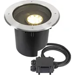 SLV - BIG WHITE DASAR® XL svítidlo do země, asymetrické, 3000K, 70°/40°, IP65/IP67, kulaté, nerezová ocel / černá - BIG WHITE (SLV) LA 1009170