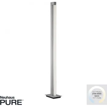 Stojací lampa PAULNEUHAUS Paul Neuhaus PURE LINES LED stojací svítidlo stmívatelné otočné vypínač 2700-5000K šedá - PAUL NEUHAUS PN 421-95