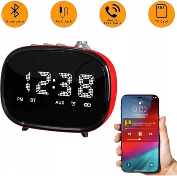Budík Budík s funkcí Bluetooth iTOMA bílo-černý