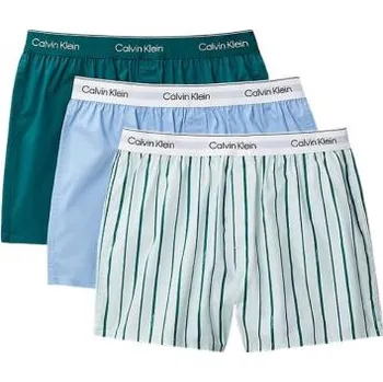 Trenýrky Pánské trenýrky Calvin Klein NB4267 SLIM BOXER Icon zelená XL