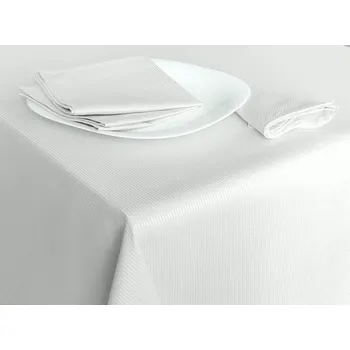 Mirtex Látka CVC SATEEN 150/100 Bílá 2mm hotelový pruh šíře 285cm Ceník: METRÁŽ: od 1 metrů