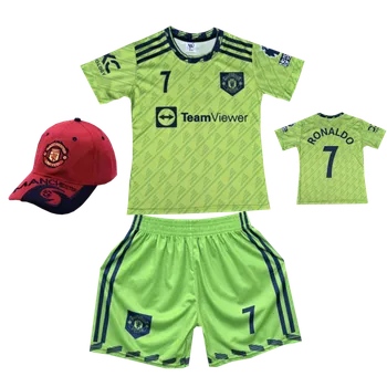 Numberoplus Dětský fotbalový dres + fotbalová kšiltovka Manchester United - Cristiano Ronaldo CR7 Velikost: 11 roků (vel.140)