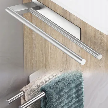 Držák na ručník Držák na ručníky dvouramenný, dvojitý držák na ručníky do koupelny