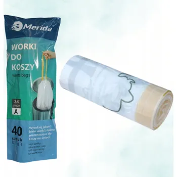 Pytle na odpadky Sáčky do koše na odpadky do koupelny Merida 6 l 40 ks