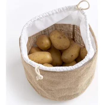 Dóza na potraviny Zeller Present Jutový zavazovací pytlík - multifunkční, vnitřek plast 21x17