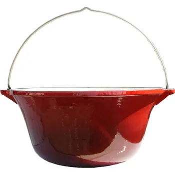 Kempingové nádobí Litinový kotlík 22 L - smaltovaný povrch