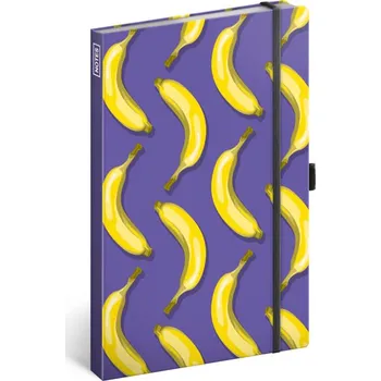 Zápisník Notique Notes Banány, Linkovaný, 13 x 21 cm