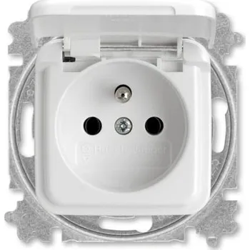 vypínač a zásuvka ABB REFLEX zásuvka s kolíkem a víčkem alpská bílá 6619B-A06387 B (náhrada 5519)