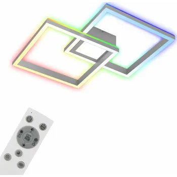 BRILONER RGB CCT LED stropní svítidlo, 59,7 cm, 44 W, 4400 lm, hliník - BRILO BRILO 3755-019