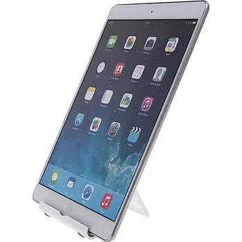 Univerzální polohovací plastový stojánek pro Apple iPad / iPhone - bílý