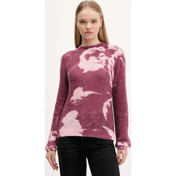 Dámský svetr Vlněný svetr Desigual HYDER dámský, vínová barva, 25WWJF31 42X, vel. XL
