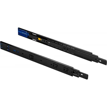 Nábytkové kování GTV Kuličkový plnovýsuv s dotahem ČERNÝ 400 mm H45 40kg VERSALITE Plus+