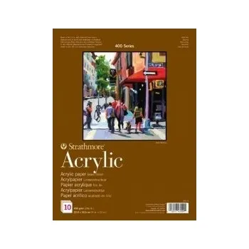 Skicák Strathmore pro akryl a olej v lepené vazbě 30,5 x 45,7 cm, 400g, 10 listů