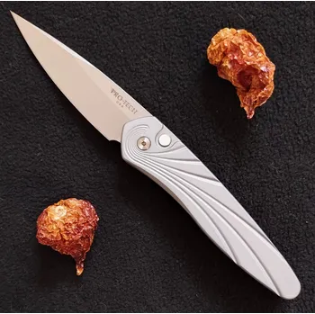 turistický batoh Pro-Tech Newport Auto Special Grey Handle Stonewash Blade