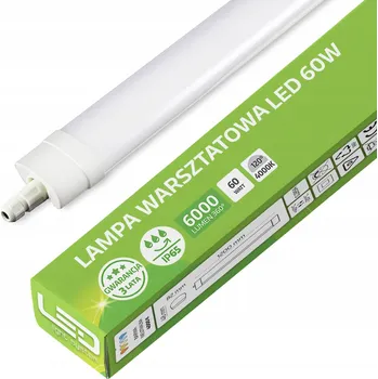 Stropní přisazené svítidlo Elektrosalon 60 W integrovaný LED zdroj 120 cm bílé