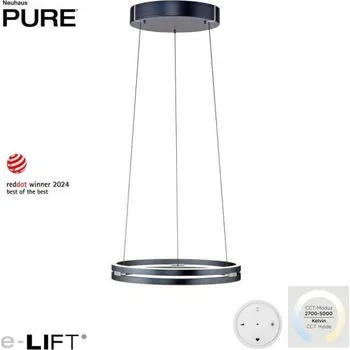 PAULNEUHAUS LED závěsné svítidlo PURE E-Loop elektrické 2700-5000K šedá mystic - PAUL NEUHAUS PN 2550-15