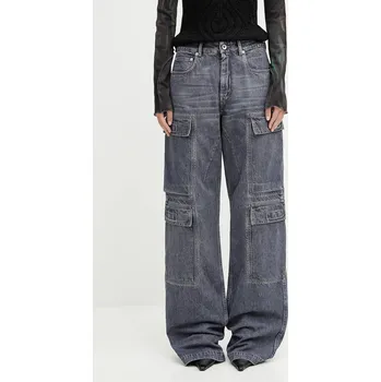 Dámské džíny Bavlněné džíny Rick Owens DRKSHDW Double Cargo, 28, modrá, 95X