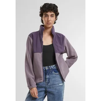 Dámská mikina Dámská fleecová mikina Double purpurová/ fialová Urban Classics šedá 2954475