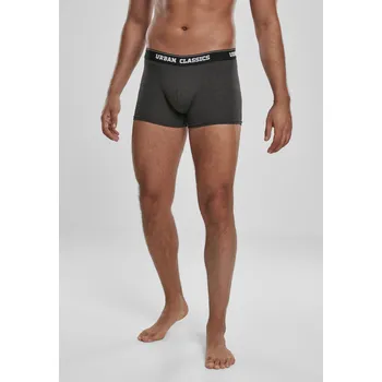 Pánské spodní prádlo Boxerky 3-balení se značkou AOP/black/charcoal Urban Classics šedá 1752354
