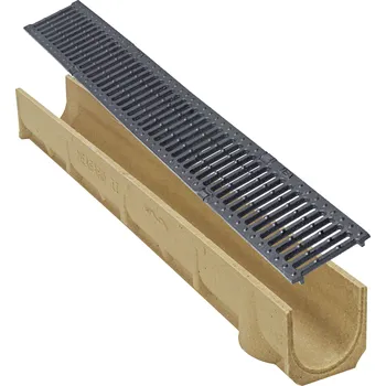 SELF LINE 100/110 žlab 1m, s litinovým můstkovým roštem; B125