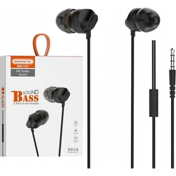 Sluchátka UNIVERZÁLNÍ SLUCHÁTKA SOMOSTEL S 3,5mm JACKEM ČERNÁ DO UŠÍ SMS-CS04 SOUND