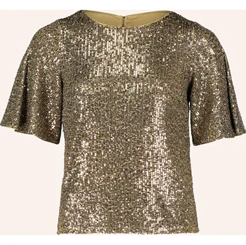 Dámská halenka V By Vera Mont Dámská Halenka S Flitry, khaki, 36