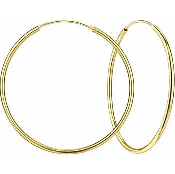 Náušnice Nefertitis 10728 Stříbrné 5 cm KRUHY pozlacené 5 cm, 3,6 g