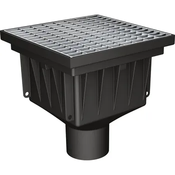 kanalizace Bodová dvorní vpusť s ocelovým mřížkovým roštem, oka 20/30, zatížení B125 kN