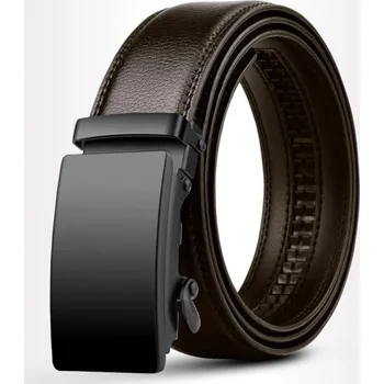 Opasek Pánský kožený pásek L286 tmavě hnědá 95 cm