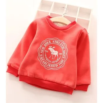 Dívčí mikina Dětská mikina s kožíškem J1859 červená 9-12 měsíců