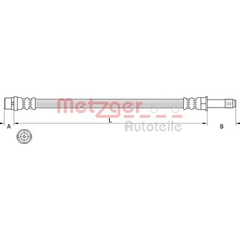 Brzdová hadice Brzdová hadice METZGER 4111639