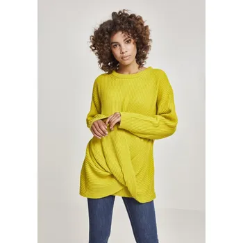Dámský svetr Dámský zavinutý svetr - žlutý Urban Classics žlutá 1754218