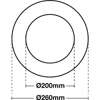 Příslušenství pro svítidlo SLC Krycí kroužek pro SLC Shift Rehab Ring 200-260 RAL9016 - TLG SLC SLC1530