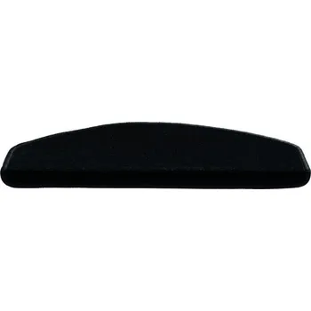 Rohožka Kobercový schodový nášlap Vienna ve tvaru půlkruhu - barva černá, rozměr 65 x 25 cm