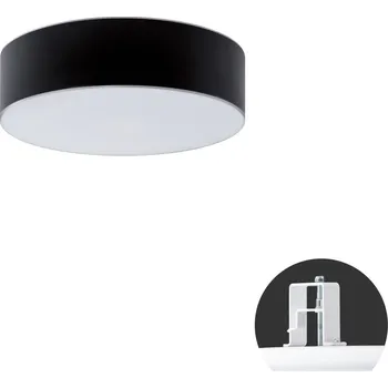 Koupelnové svítidlo OSMONT ERIS CV2 stropní/nástěnné skleněné polovestavné svítidlo bílá / černá IP44 3000 K 13W LED - OSMONT OS ERI67122