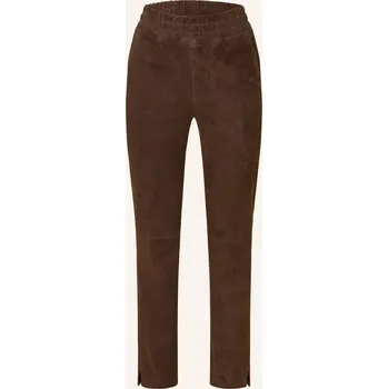 Dámské kalhoty Lilienfels Dámské Kožené Kalhoty, tmavě hnědá, 38