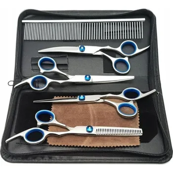 Kosmetika pro psa Nůžky na stříhání psů Sada hřebenů pro psy a zvířata Zahnuté