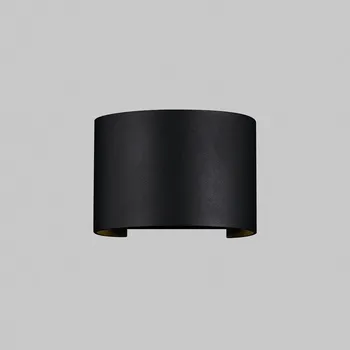 Venkovní osvětlení MAYTONI Nástěnné svítidlo Fulton 3000K 6W teplá bílá 360lm černý kov IP54 - MAYTONI M O573WL-L6B