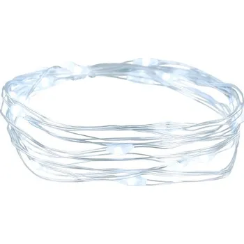 Vánoční dekorace LAALU LED drátek stříbrný 1,9 m, studená bílá 2 ks