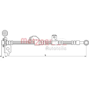 Brzdová hadice Brzdová hadice METZGER 4110840