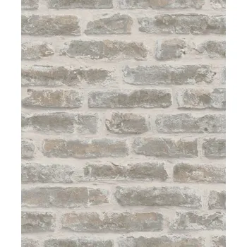 Tapeta Hnědá vinylová tapeta s motivem cihel – na vliesovém podkladu