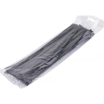 Nylonové stahovací pásky 3,6x300 mm, 100 ks, černé CTB-4X300 NTY
