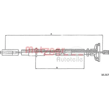 Spojkové lanko Tažné lanko, ovládání spojky METZGER 10.317